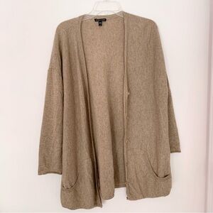 Eileen Fisher Cashmere Button Up Tan